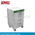mobile metal dental offices cabinet for sale